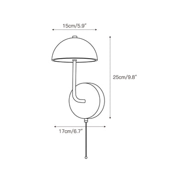 Dussa Marble Wall Lamp – detail 3 — Dimension drawings 1