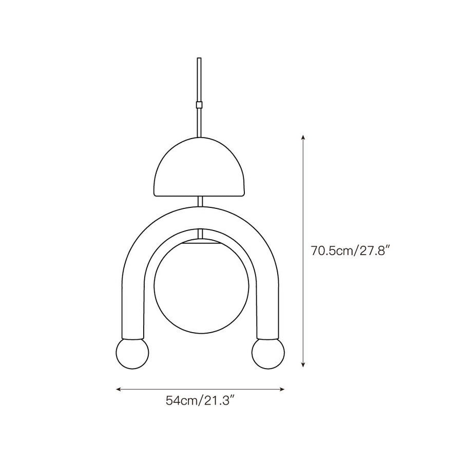 Eirene Glass Pendant Lamp – detail 6 — Dimension drawings 4