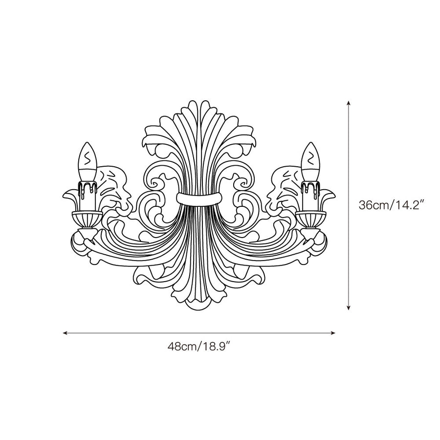 Ekena Plaster Wall Lamp – detail 4 — Dimension drawings 2