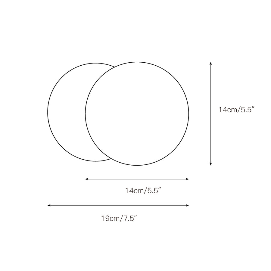 Eclipse Disc Wall Lamp – detail 3 — Dimension drawings 1