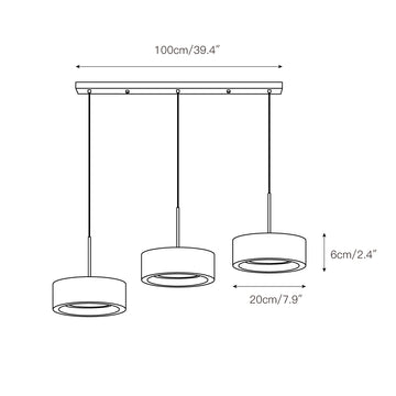 Elancourt Marble Pendant Lamp – detail 5 — Dimension drawings 3