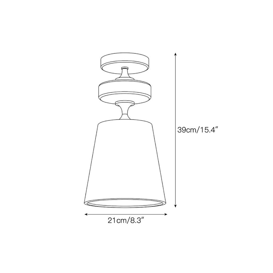 Ellsworth Flush Mount Ceiling Lamp — Dimension drawings 1