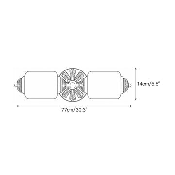 Eloise Scallop Alabaster Wall Sconce – detail 5 — Dimension drawings 2