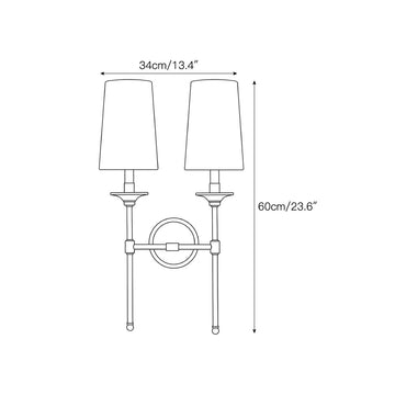 Emily Alabaster Wall Sconce – detail 4 — Dimension drawings 2