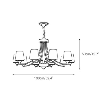 Enclave Chandelier – detail 5 — Dimension drawings 3