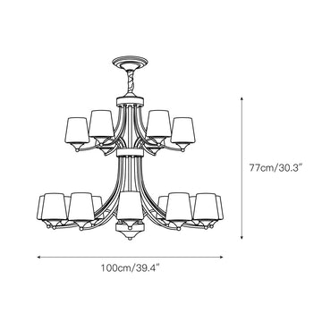 Enclave Chandelier – detail 6 — Dimension drawings 4