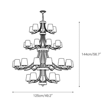Enclave Chandelier – detail 9 — Dimension drawings 7