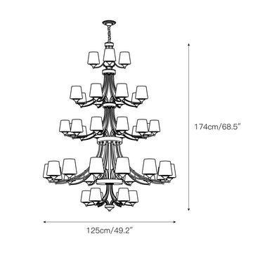 Enclave Chandelier – detail 10 — Dimension drawings 8