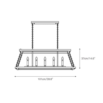 Eniso Island Chandelier – detail 3 — Dimension drawings 1