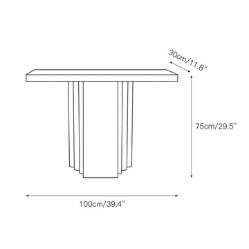 Epic Travertine Table – detail 3 — Dimension drawings 1
