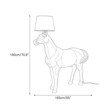 Equine Majesty Floor Lamp – detail 3 — Dimension drawings 1