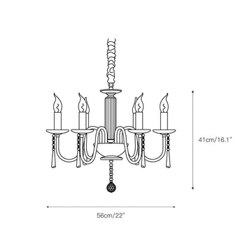 Esmery Chandelier – detail 3 — Dimension drawings 1