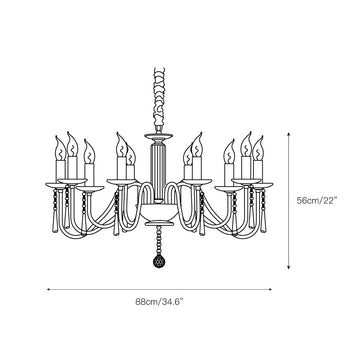 Esmery Chandelier – detail 5 — Dimension drawings 3