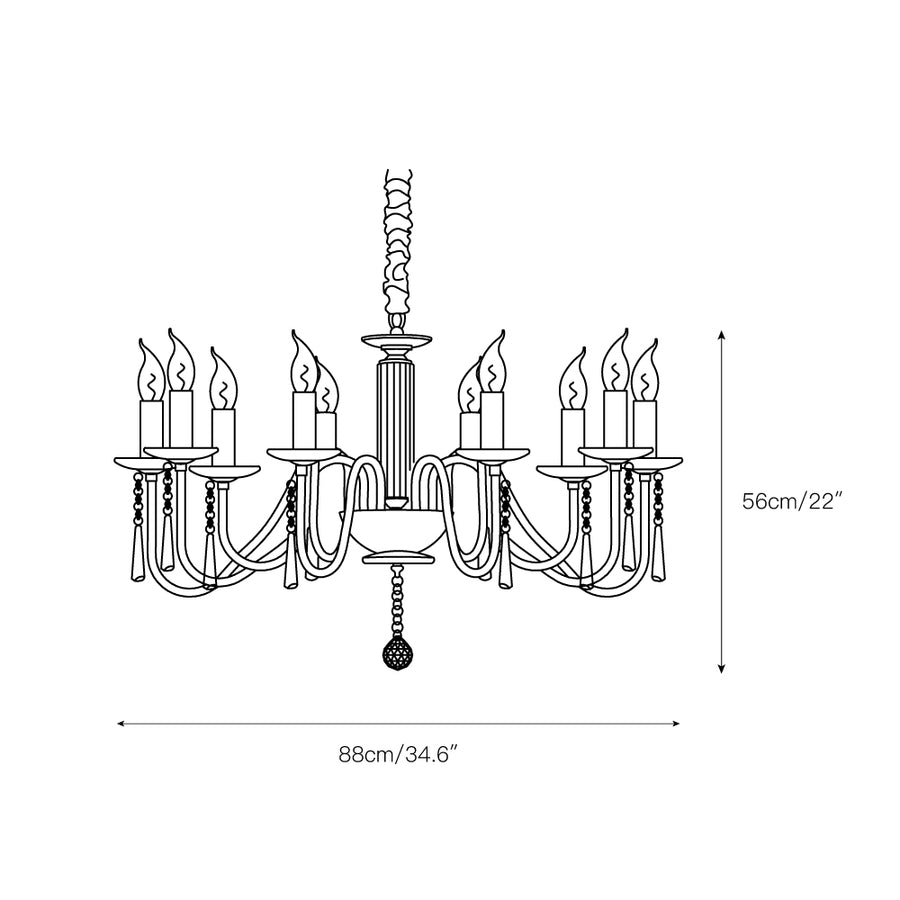 Esmery Chandelier – detail 5 — Dimension drawings 3