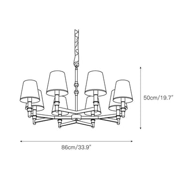 Estense Chandelier – detail 4 — Dimension drawings 2