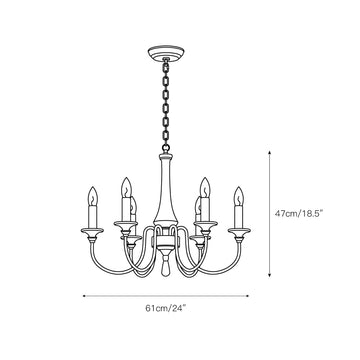 Ethbun Chandelier – detail 5 — Dimension drawings 2