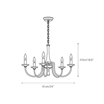 Ethbun Chandelier – detail 6 — Dimension drawings 3