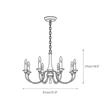 Ethbun Chandelier – detail 4 — Dimension drawings 1