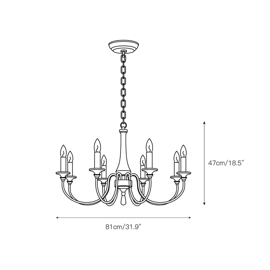 Ethbun Chandelier – detail 4 — Dimension drawings 1