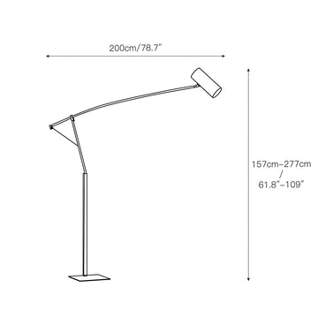 Ettorino Floor Lamp – detail 4 — Dimension drawings 2