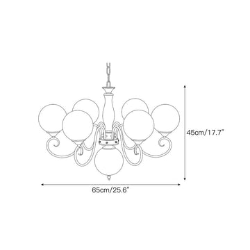 Lustre em Alabastro Evelyn — Dimension drawings 4