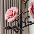 Load image into Gallery viewer, Evelyn Glass Rose Wall Sconce