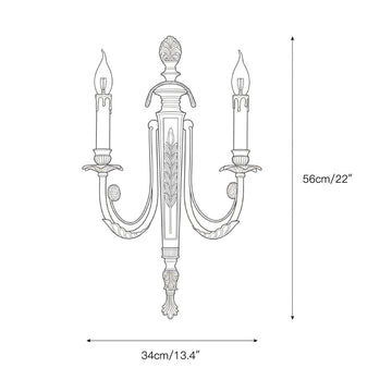 Fabienne Wall Lamp – detail 6 — Dimension drawings 1