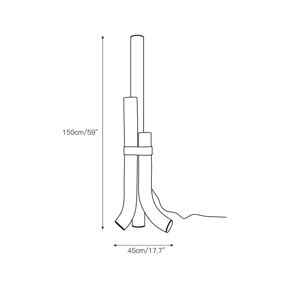 Fantasy Alabaster Floor Lamp – detail 3 — Dimension drawings 1