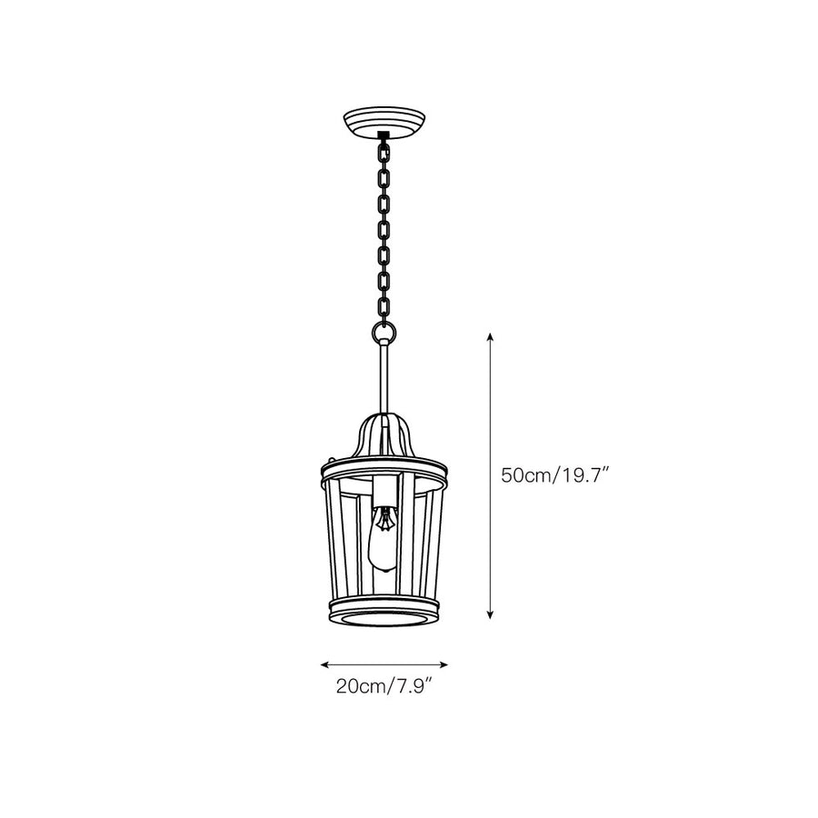 Feiss Lorenz Pendant Lamp – detail 3 — Dimension drawings 1
