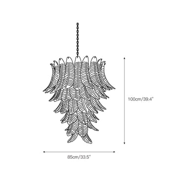 Felci Glass Chandelier – detail 4 — Dimension drawings 2