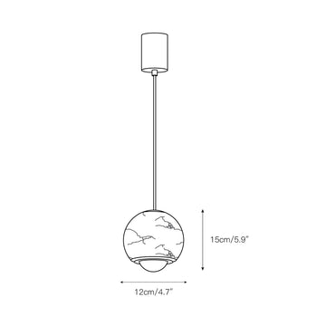 Ferox Alabaster Pendant Light – detail 3 — Dimension drawings 1