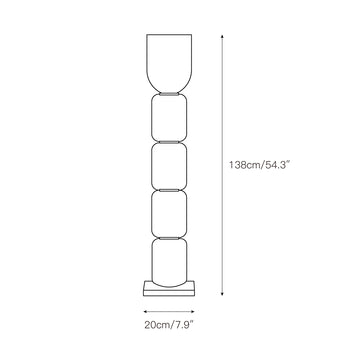 Ficupala Memphis Floor Lamp – detail 3 — Dimension drawings 1
