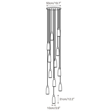 Figure Spanish Alabaster Pendant Light – detail 9 — Dimension drawings 7