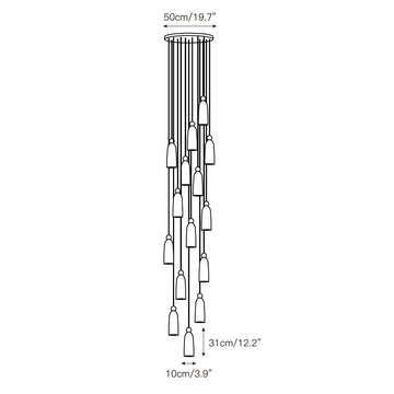 Figure Spanish Alabaster Pendant Light – detail 10 — Dimension drawings 8
