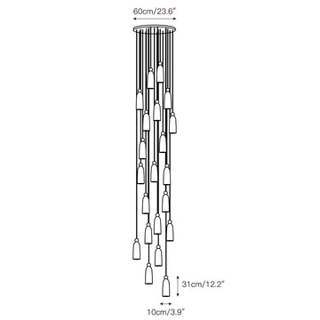 Figure Spanish Alabaster Pendant Light – detail 12 — Dimension drawings 10