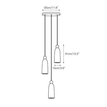 Figure Spanish Alabaster Pendant Light – detail 5 — Dimension drawings 3