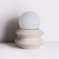 Load image into Gallery viewer, Fin Travertine Table Lamp (Built-in Battery)