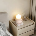 Load image into Gallery viewer, Fin Travertine Table Lamp (Built-in Battery)
