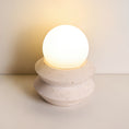 Load image into Gallery viewer, Fin Travertine Table Lamp (Built-in Battery)