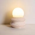 Load image into Gallery viewer, Fin Travertine Table Lamp (Built-in Battery)