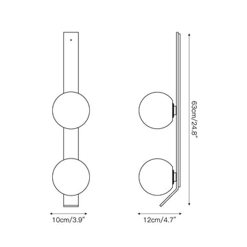 Fizi Alabaster Wall Sconce – detail 4 — Dimension drawings 2