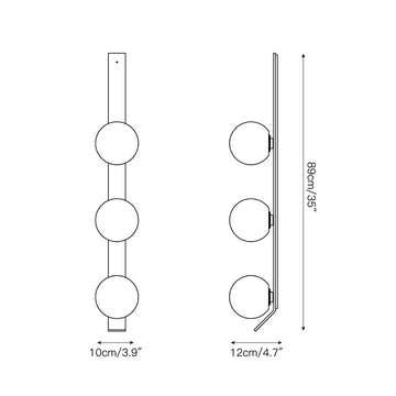 Fizi Alabaster Wall Sconce – detail 5 — Dimension drawings 3