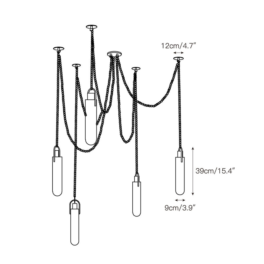 Flint Alabaster Pendant Lamp – detail 5 — Dimension drawings 3