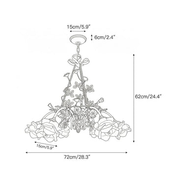Flora Blossom Chandelier – detail 8 — Dimension drawings 6