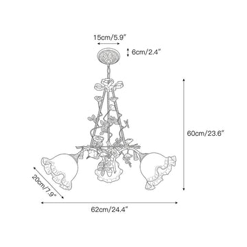 Flora Blossom Chandelier – detail 9 — Dimension drawings 7