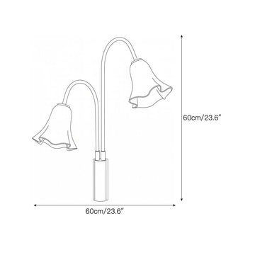 Flora Glass Wall Sconce – detail 3 — Dimension drawings 1