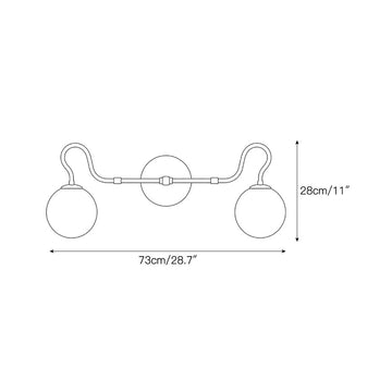 Floren Double Wall Sconce – detail 3 — Dimension drawings 1