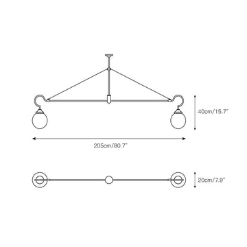 Floren Chandelier – detail 3 — Dimension drawings 1