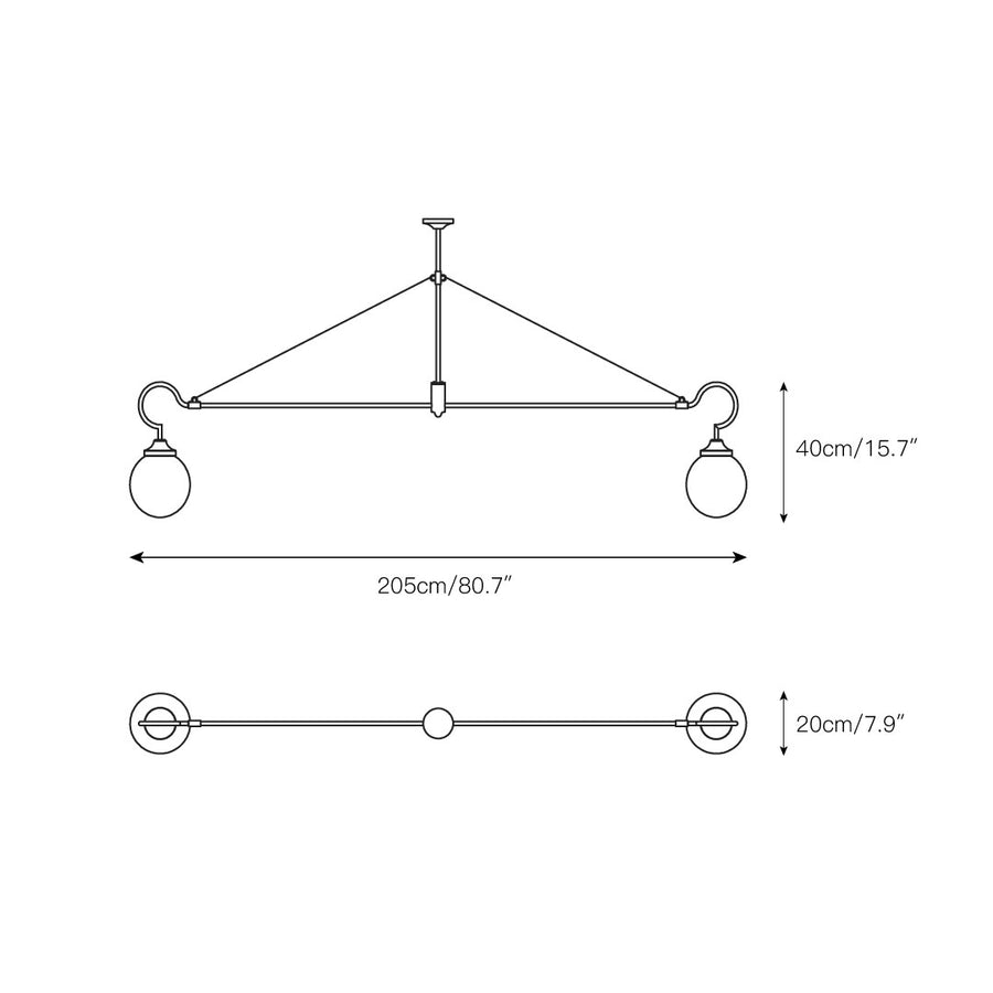 Floren Chandelier – detail 3 — Dimension drawings 1