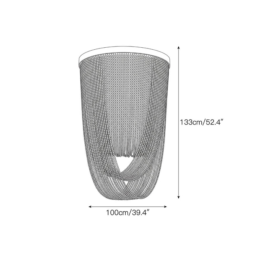 Florian Schulz Waterfall Glass Flush Mount Ceiling Light – detail 4 — Dimension drawings 2